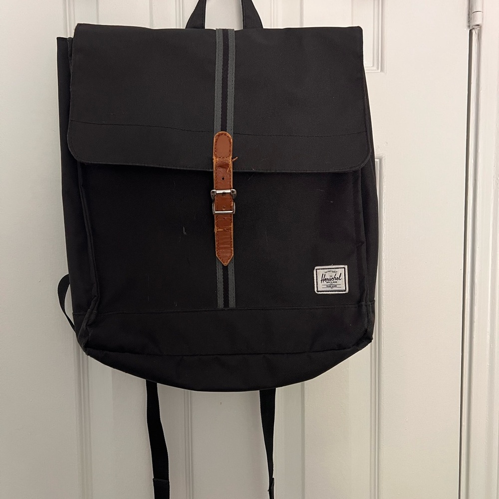 Herschel Supply Company Black Backpack with Brown Accent